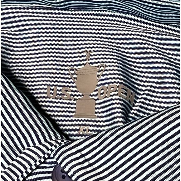 US Open‎ USGA LACC Blue Striped Golf Performance Drift Polo Men's XL 123rd NWT - Picture 3 of 7